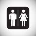 Restroom icon on white background for graphic and web design, Modern simple vector sign. Internet concept. Trendy symbol for