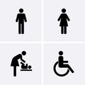 Restroom Icons Royalty Free Stock Photo