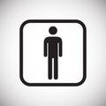 Restroom male icon on white background for graphic and web design, Modern simple vector sign. Internet concept. Trendy symbol for