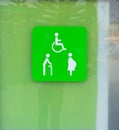 Restroom sign for disability