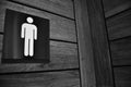 Men`s restroom sign.