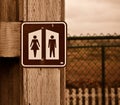 Restroom sign at a National Park Royalty Free Stock Photo