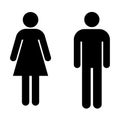 Restroom signs vector Royalty Free Stock Photo