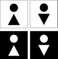 WC restroom signs. Vector Illustration Royalty Free Stock Photo