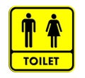 Restroom and toilet sign