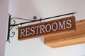 Restrooms Sign at Wedding Venue