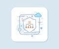 Restructuring line icon. Business architecture sign. Vector