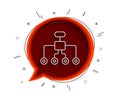 Restructuring line icon. Business architecture sign. Vector