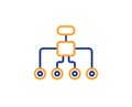 Restructuring line icon. Business architecture sign. Vector