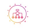 Restructuring line icon. Business architecture sign. Vector