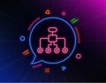 Restructuring line icon. Business architecture sign. Vector