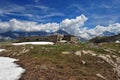 Rests of military barracks in mountain over the col du Mont Cenis