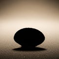Rests on a textured sandy surface, silhouetted against a soft gradient backgr Royalty Free Stock Photo
