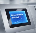 Result Hyperuricemia: Automated Diagnostic Display Royalty Free Stock Photo