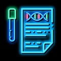 Result Test List Flask neon glow icon illustration Royalty Free Stock Photo