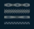 Resulting harmonic sine wave - visualization of acoustic waves types Royalty Free Stock Photo