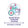 Results-driven leadership coaching concept icon