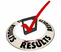 Results Good Desired Outcome Goal Check Box Mark Royalty Free Stock Photo