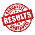 Results guarantee vector stamp Royalty Free Stock Photo