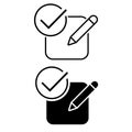 Results icon vector set. criteria illustration sign collection. assessment symbol.