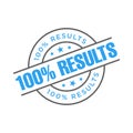 100% Results Letter Rubber Stamp Template Royalty Free Stock Photo