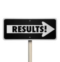 Results One Way Road Sign Outcome Answer End Result Proof Effort Royalty Free Stock Photo