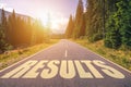 Results word written on road in the mountains Royalty Free Stock Photo
