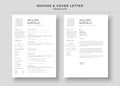 Resume and Cover Letter, Minimalist resume cv template, Cv professional jobs resumes