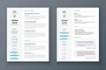 Resume and cv vector template. Awesome for job applications.