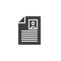 Resume document vector icon