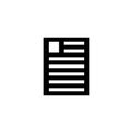 Resume File, Personal Document Flat Vector Icon