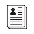 Resume icon. Vector icon.