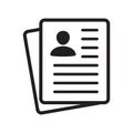 Resume icon. Vector icon.