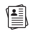 Resume icon. Vector icon