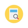 Resume vector flat color icon Royalty Free Stock Photo