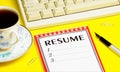 Resume-a job applicant`s document. The writing of the information required