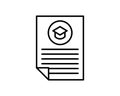 Resume linear icon. Modern outline Resume logo concept on white background from Human Resources collection. Suitable for use on