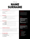 Resume Minimalist CV, Resume template with simple design, company application CV, Curriculum vitae, resume business sheet, clean