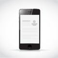 Resume profile on a smart phone illustration