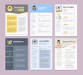 Resume template. Modern clean design layout for corporate managers curriculum vitae garish vector