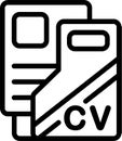 Resume Templates Folder Vector Icon Royalty Free Stock Photo