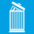 Resume thrown away in the trash can icon white