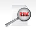 Resume under review concept illustration Royalty Free Stock Photo