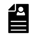 Resume glyph flat vector icon Royalty Free Stock Photo