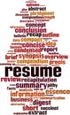 Resume word cloud