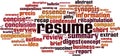 Resume word cloud