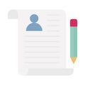 Resumeflat vector icon which can easily modify or edit