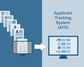 Resumes transform with ATS Applicant tracking system vector Royalty Free Stock Photo