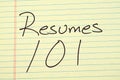 Resumes 101 On A Yellow Legal Pad