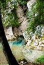 Resurgence of Sammaro River near Roscigno in Campania, italy Royalty Free Stock Photo